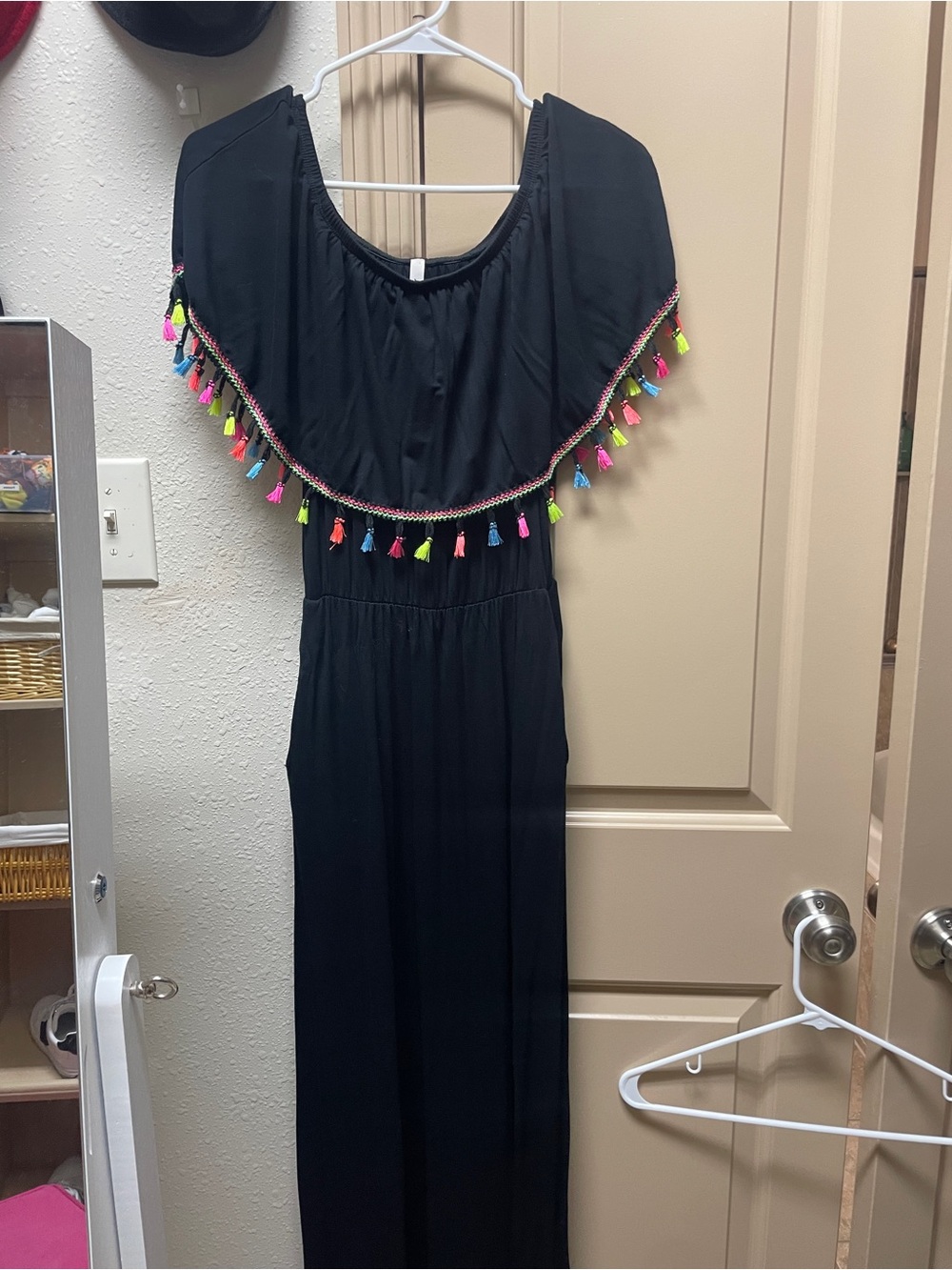 Lily Black Scoop Neck Dress with Soft Gathered Detail